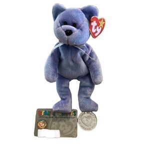 1999 Clubby 2 Bear Ty Beanie Baby Plush Collectible Medallion Coin